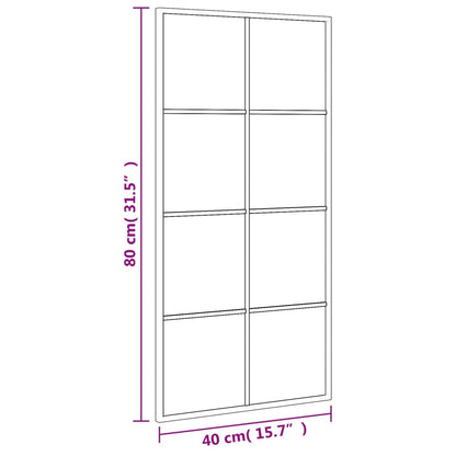 Veggspeil Svart 40x80 cm rektangel jern