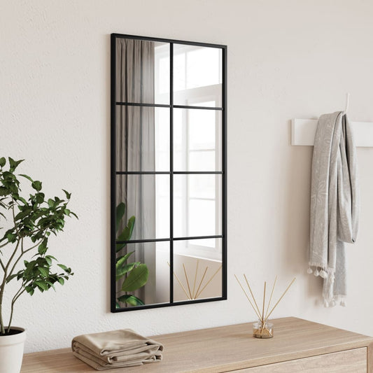 Veggspeil Svart 40x80 cm rektangel jern