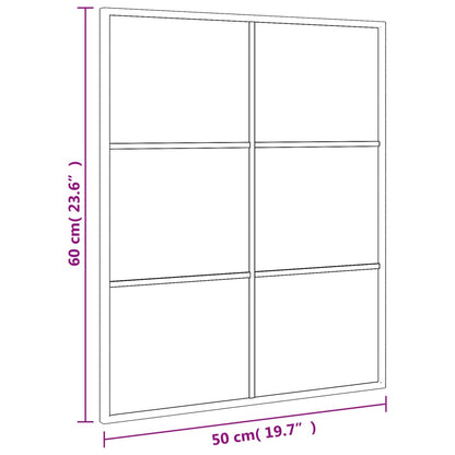 Veggspeil Svart 50x60 cm rektangel jern