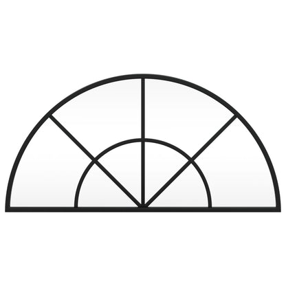 Veggspeil svart 60x30 cm buet jern