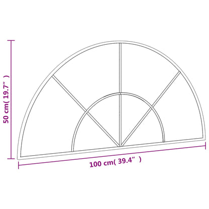 Veggspeil Svart 100x50 cm buet jern