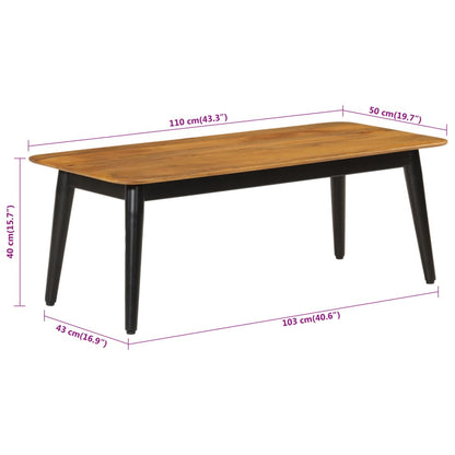 Salongbord Sofabord Tre Heltre Mango 110x50x40 cm jern