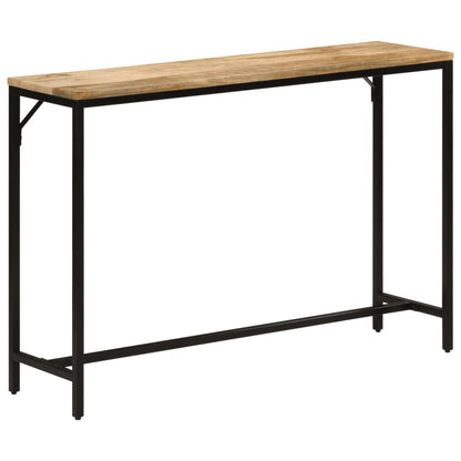 Avlastningsbord Konsollbord Tre 110x30x75 cm grovt heltre mangotre og jern