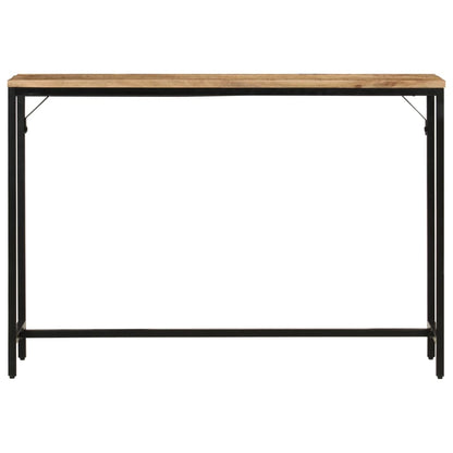 Avlastningsbord Konsollbord Tre 110x30x75 cm grovt heltre mangotre og jern