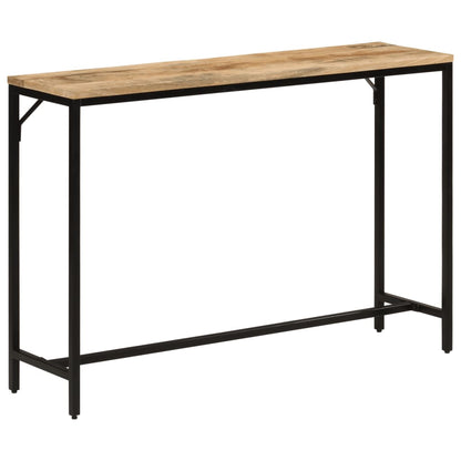 Avlastningsbord Konsollbord Tre 110x30x75 cm grovt heltre mangotre og jern