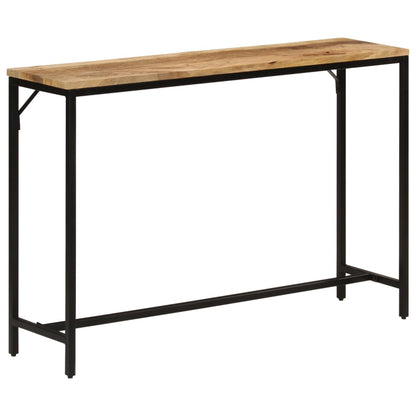 Avlastningsbord Konsollbord Tre 110x30x75 cm grovt heltre mangotre og jern