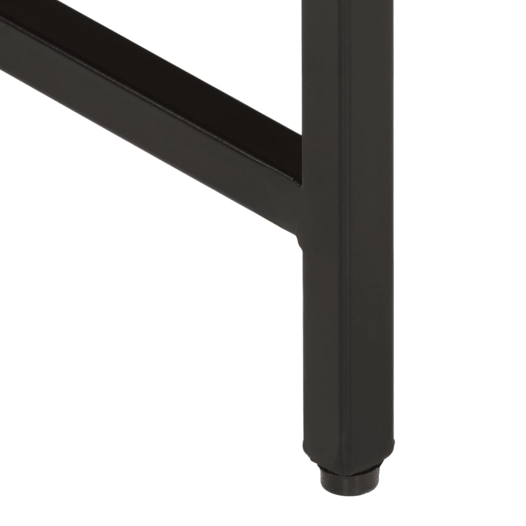 Salongbord Sofabord Tre 3 stk grovt heltre mangotre og jern