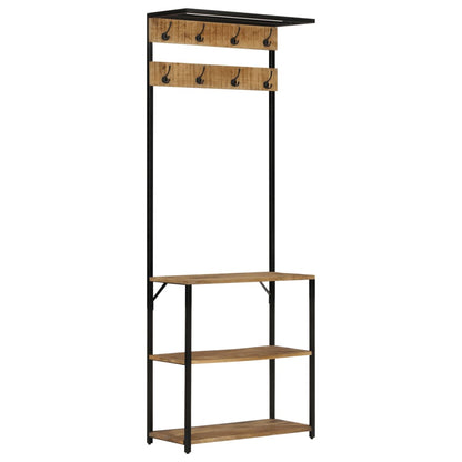 Hallmøbel Klesstativ med skooppbevaring 68x30x182 cm grov heltre mango