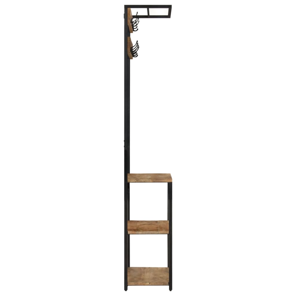 Hallmøbel Klesstativ med skooppbevaring 68x30x182 cm grov heltre mango