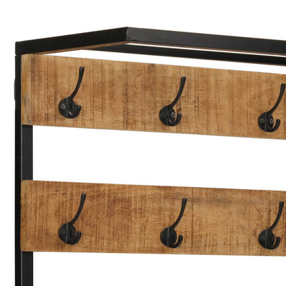 Hallmøbel Klesstativ med skooppbevaring 68x30x182 cm grov heltre mango