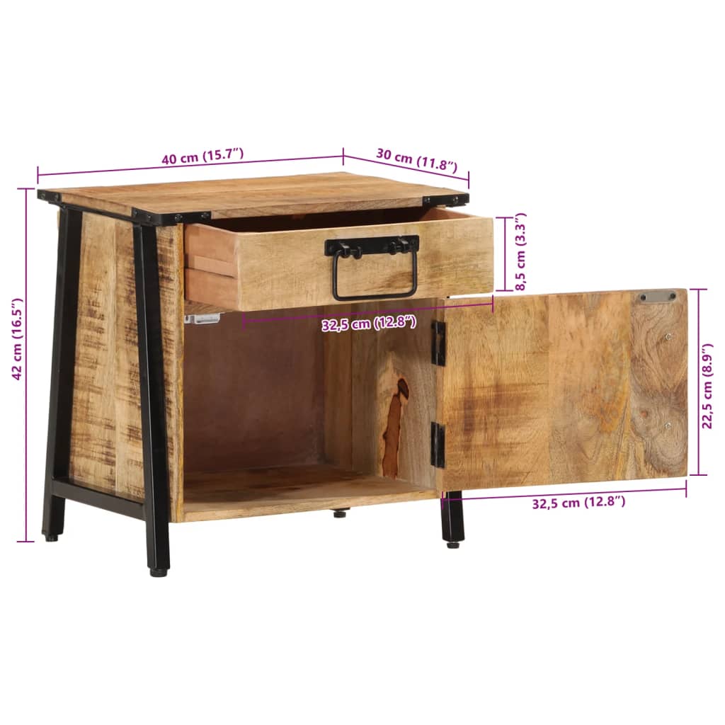 Nattbord Sengbord Tre heltre mangotre 40x30x42 cm