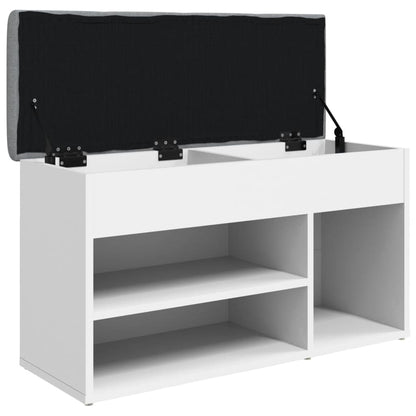Skoskap Skohylle Skobenk Hvit 82x32x45,5 cm