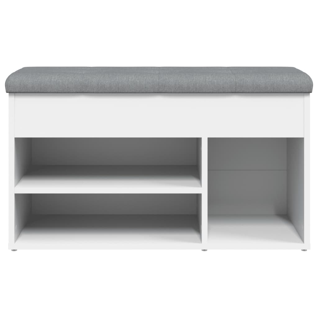 Skoskap Skohylle Skobenk Hvit 82x32x45,5 cm