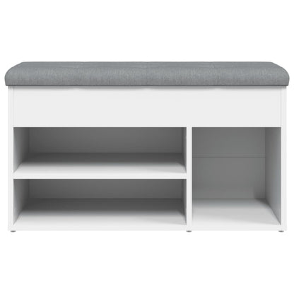 Skoskap Skohylle Skobenk Hvit 82x32x45,5 cm