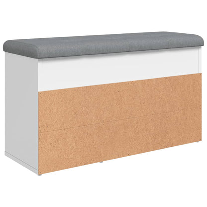 Skoskap Skohylle Skobenk Hvit 82x32x45,5 cm
