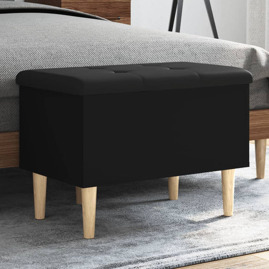 Oppbevaringsbenk Svart 62x42x46 cm