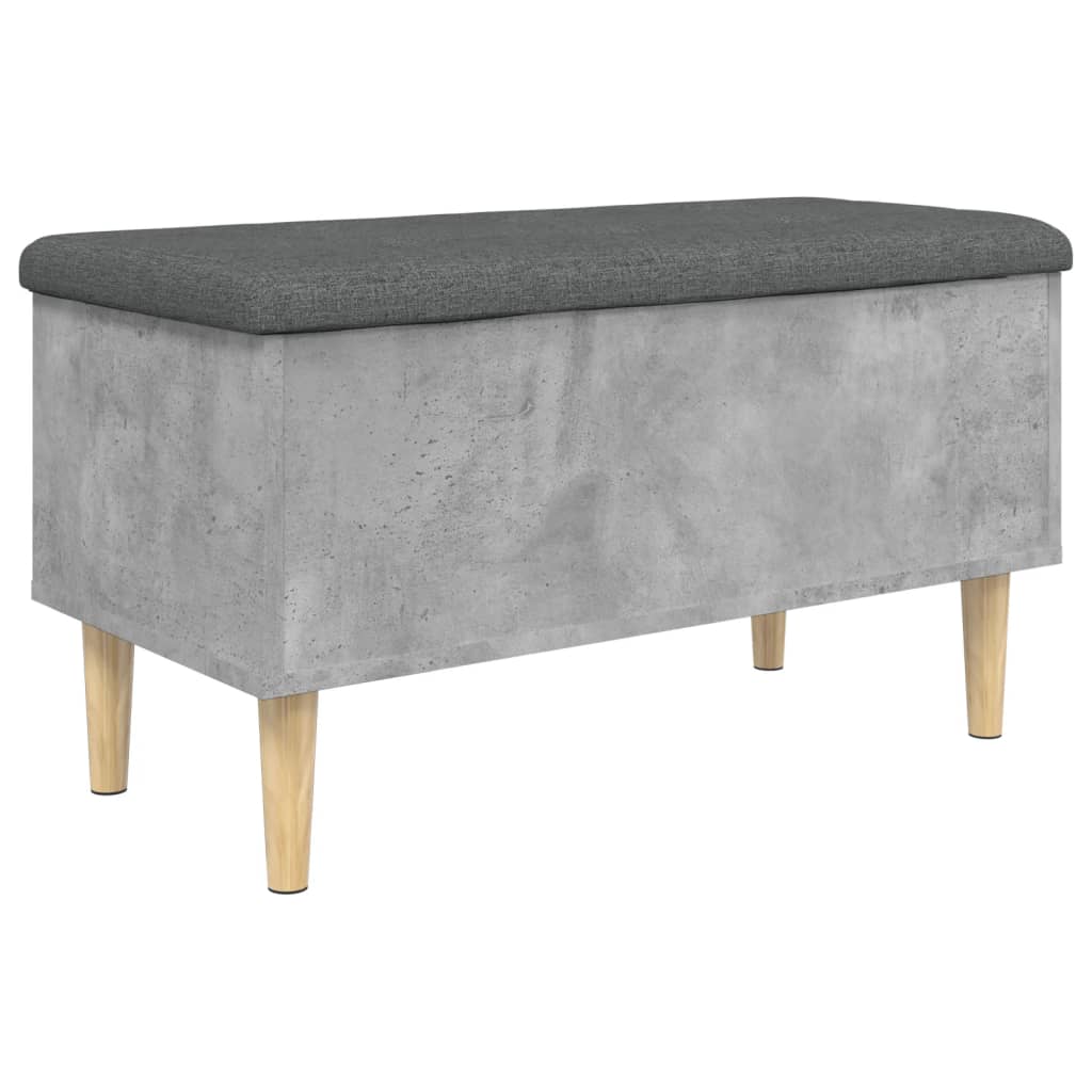 Oppbevaringsbenk Betonggrå 82x42x46 cmr