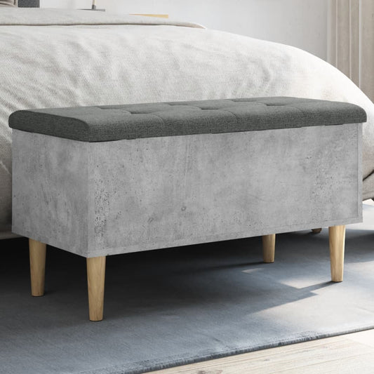 Oppbevaringsbenk Betonggrå 82x42x46 cmr