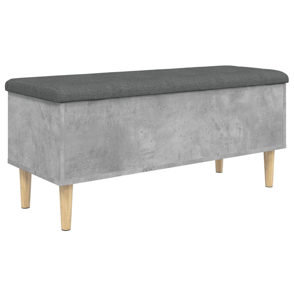 Skoskap Skohylle Skobenk Betonggrå 102x42x46 cm