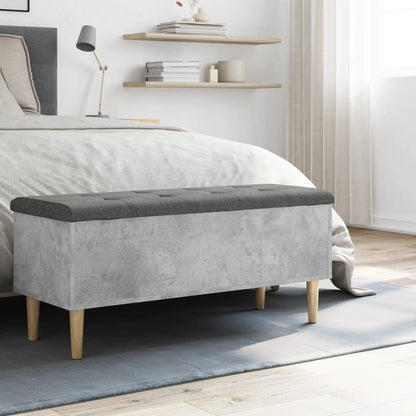 Skoskap Skohylle Skobenk Betonggrå 102x42x46 cm