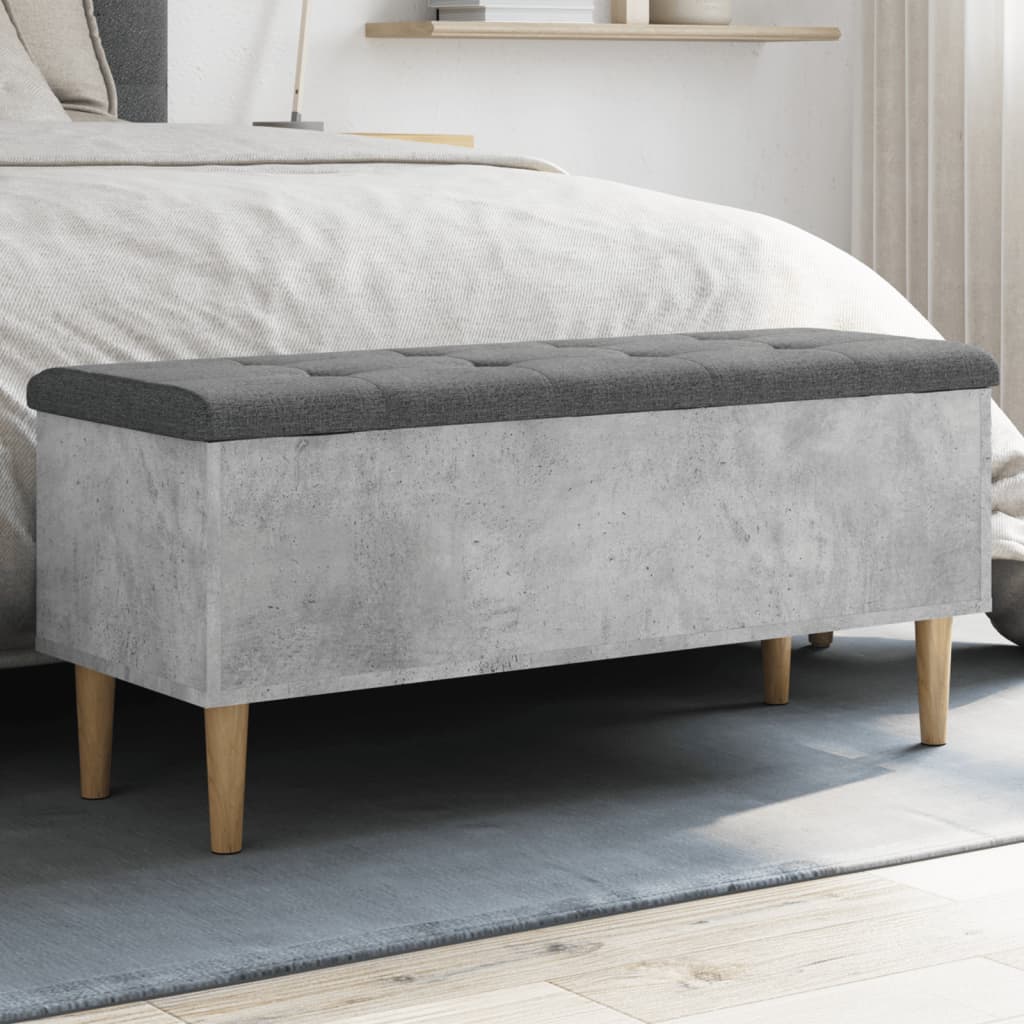 Skoskap Skohylle Skobenk Betonggrå 102x42x46 cm
