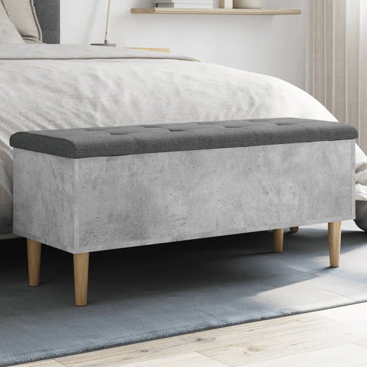 Skoskap Skohylle Skobenk Betonggrå 102x42x46 cm