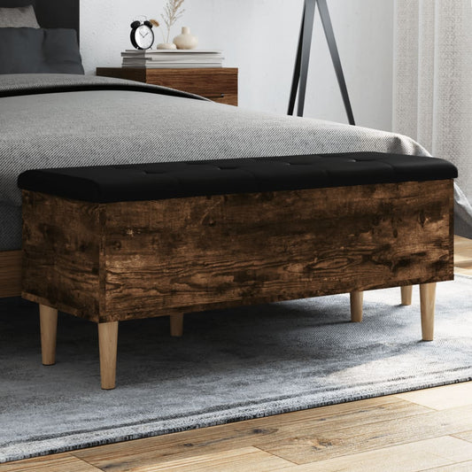 Oppbevaringsbenk Røyk Eik 102x42x46 cm