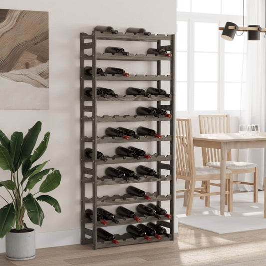 Vinstativ for 77 flasker Grå heltre furu