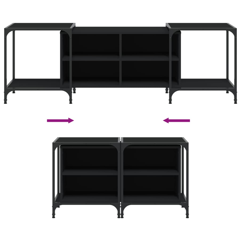 TV-Møbel Svart TV-benk 153x37x50 cm