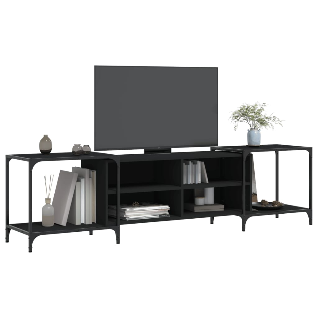 TV-Møbel Svart TV-benk 203x37x50 cm