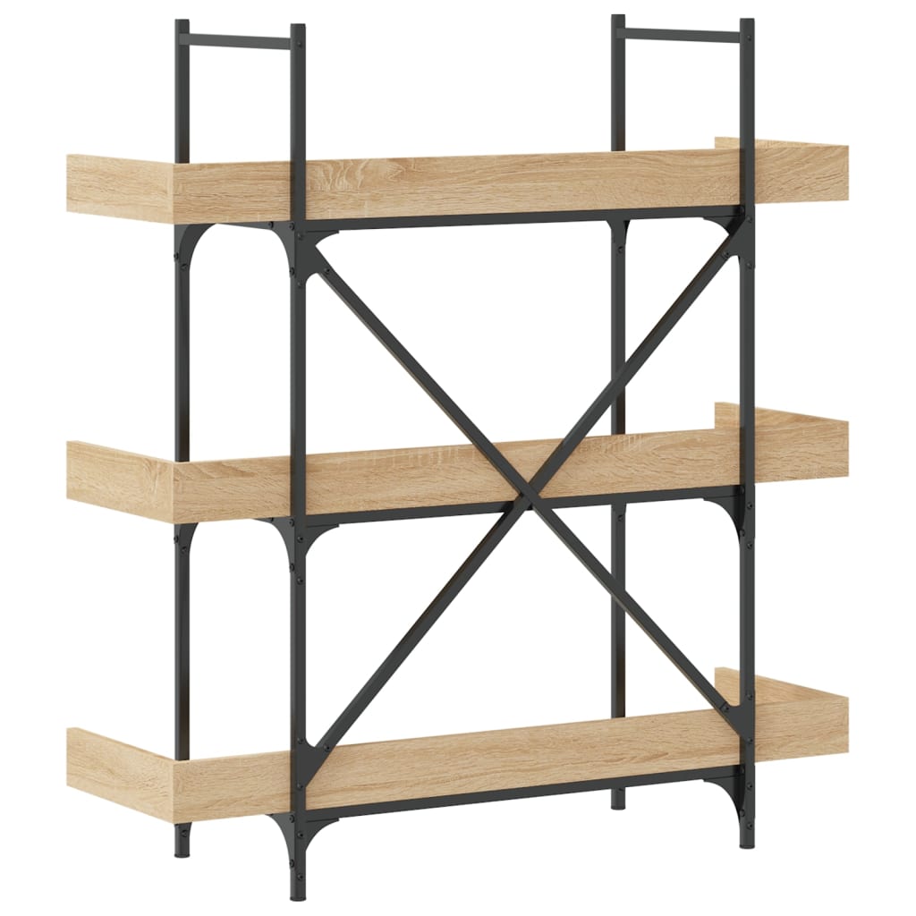 Bokhylle Sonoma Eik 3 etasjer 100x33x108,5 cm