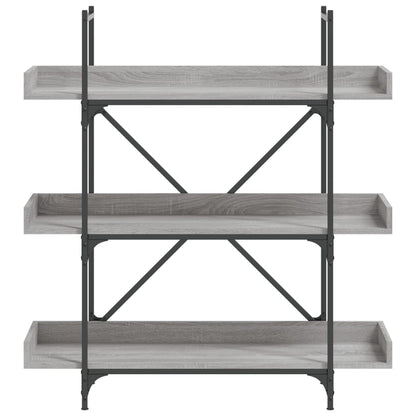 Bokhylle Sonoma Grå 3 etasjer 100x33x108,5 cm
