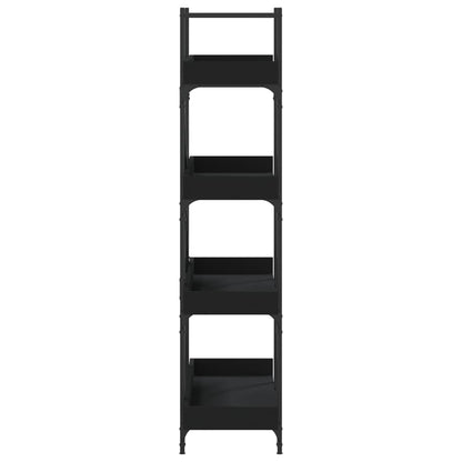 Bokhylle Svart 5 etasjer 100x33x145,5 cm