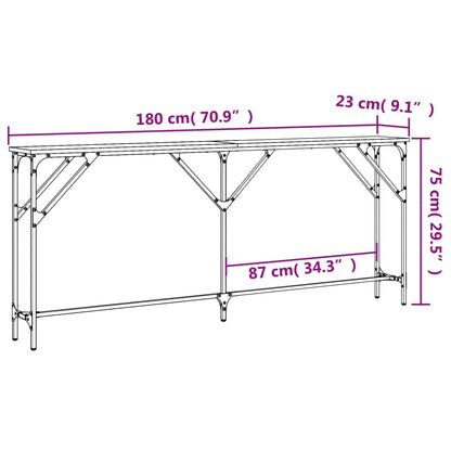 Avlastningsbord Konsollbord Brun Eik 180x23x75 cm