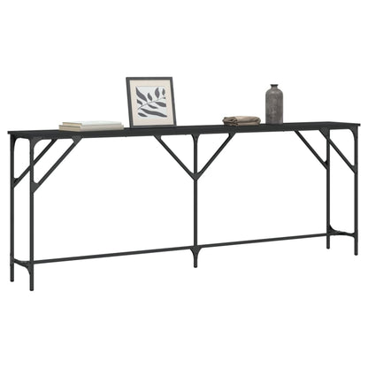 Avlastningsbord Konsollbord Svart 200x29x75 cm