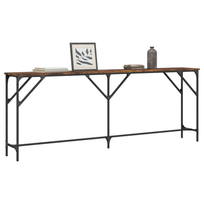 Avlastningsbord Konsollbord Røkt Eik 200x29x75 cm