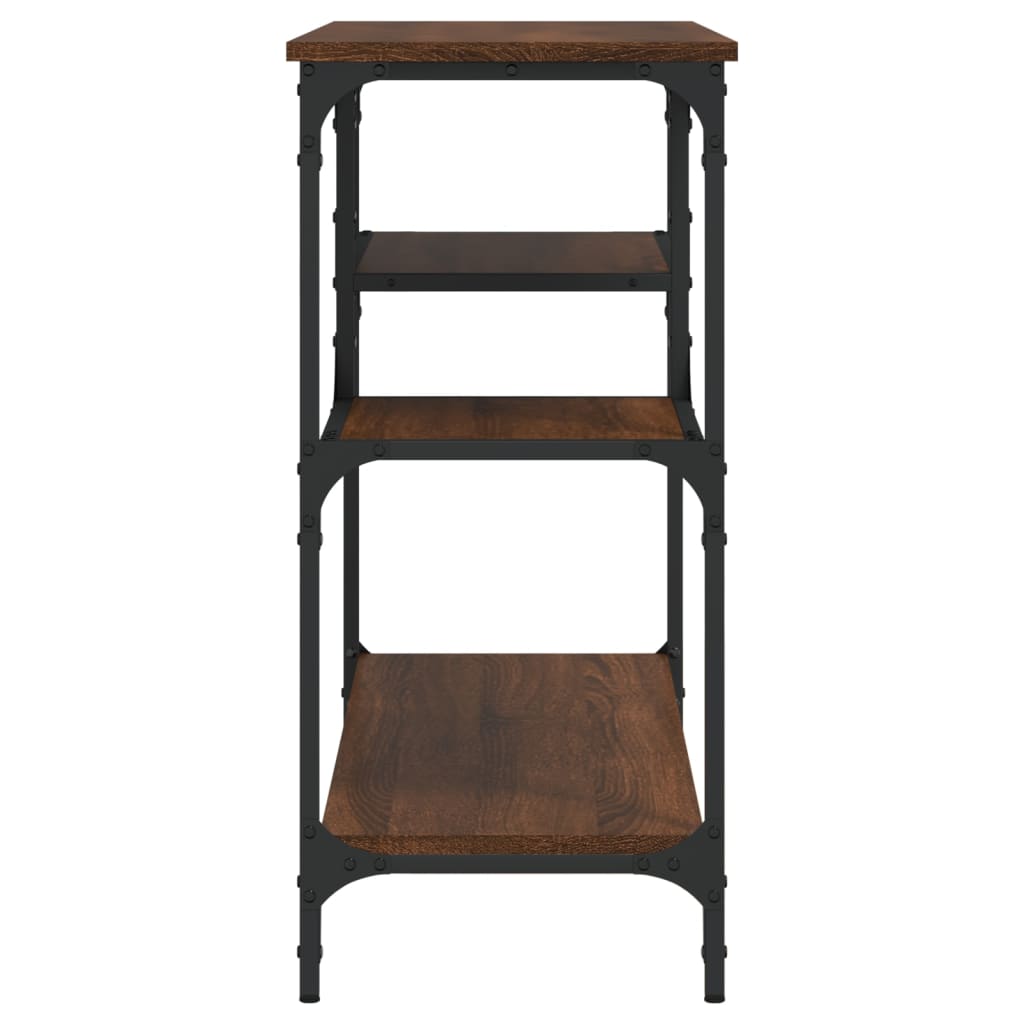 Avlastningsbord Konsollbord Brun Eik med hylle 100x35x75 cm