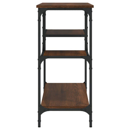 Avlastningsbord Konsollbord Brun Eik med hylle 100x35x75 cm