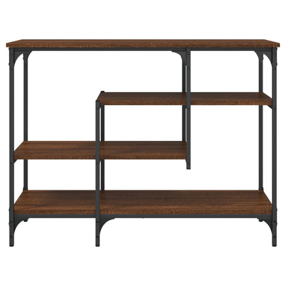 Avlastningsbord Konsollbord Brun Eik med hyller 100x35x75 cm