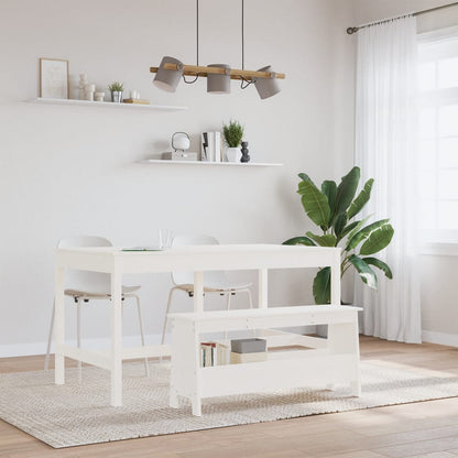 Sittebenk Gangbenk Hvit 100x28x45 cm heltre furu