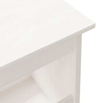 Sittebenk Gangbenk Hvit 100x28x45 cm heltre furu