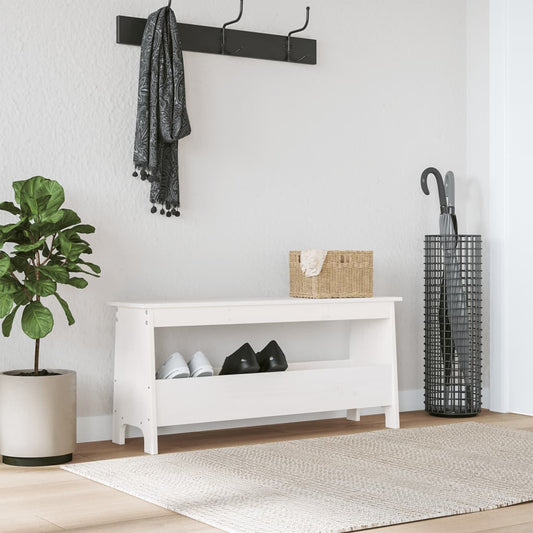 Sittebenk Gangbenk Hvit 100x28x45 cm heltre furu
