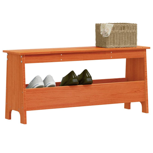 Sittebenk Gangbenk voksbrun 100x28x45 cm heltre furu