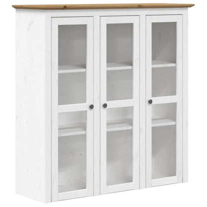 Skjenk Hvit BODO Brun 115,5x43x200,5 cm cm heltre furu