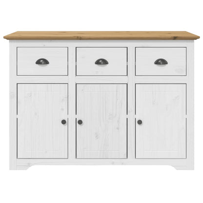Skjenk Hvit BODO Brun 115,5x43x200,5 cm cm heltre furu