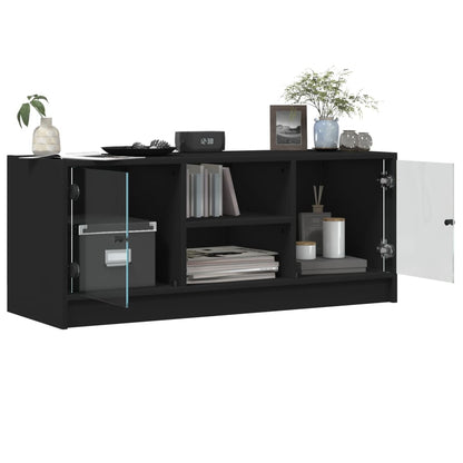 TV-Møbel Svart TV-benk med dør 102x37x42 cm