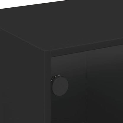 TV-Møbel Svart TV-benk med dør 102x37x42 cm