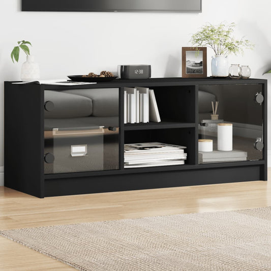 TV-Møbel Svart TV-benk med dør 102x37x42 cm