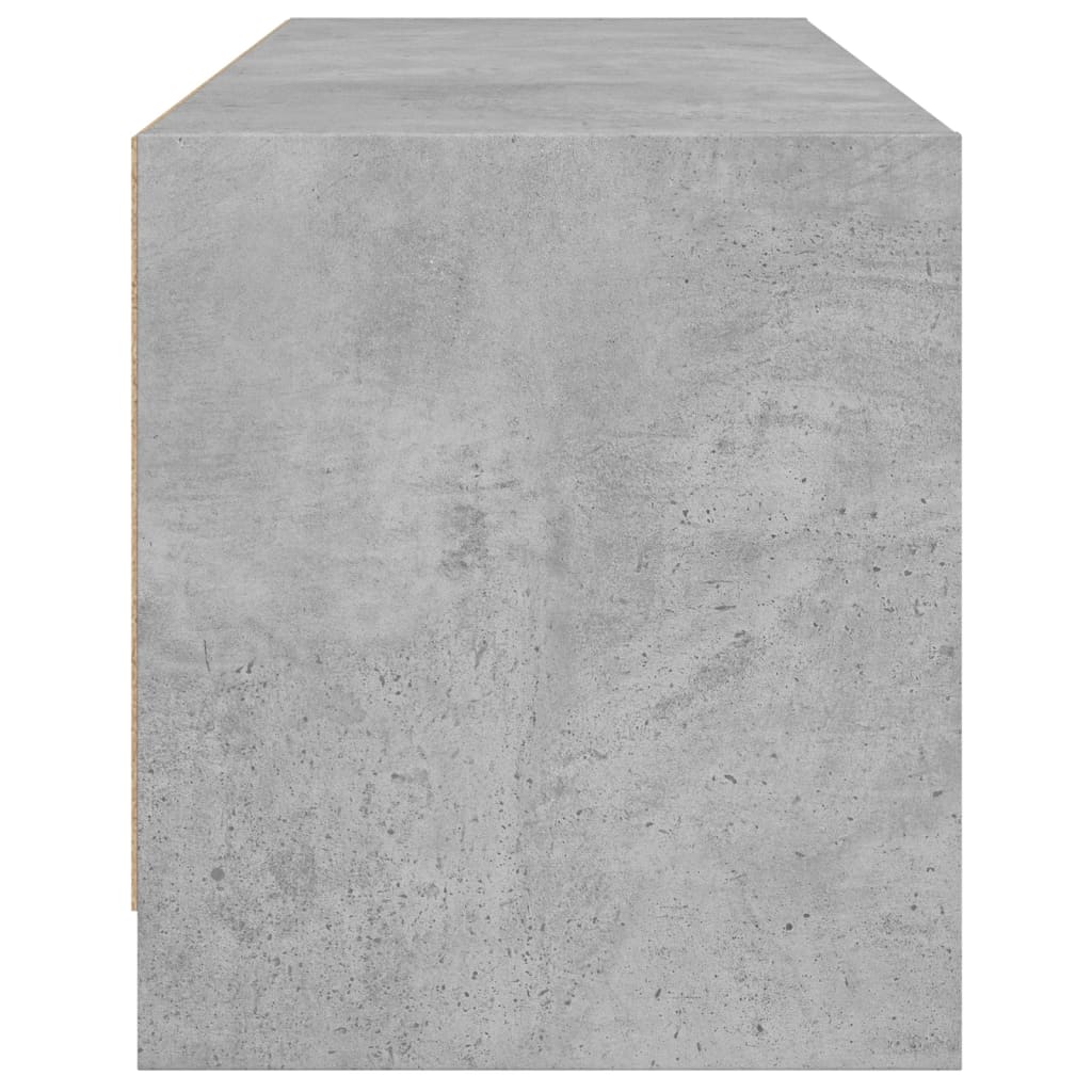 TV-Møbel Betonggrå med glassdører 102x37x42 cm