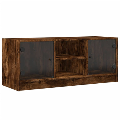 TV-Møbel Røkt EikTV-benk med dør 102x37x42 cm